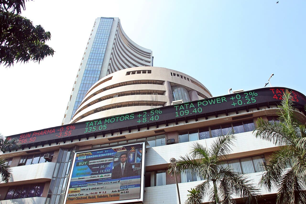 The Bombay Stock Exchange building on Dalal Street